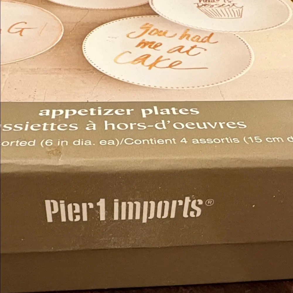 Pier 1 Gold Appetizer Plates